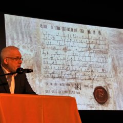 Projektbeauftragter „1000 Jahre Vollmarshausen“ Bernd Kaiser sprach sein Grußwort in Mundart.