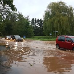 Lohfelden - Kasseler Straße von Ochshausen nach Vollmarshausen - Höhe Einmündung Lange Straße.