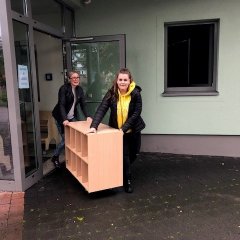 Haus B wird ausgeräumt, damit der Betrieb ab Mittwoch, 22.05.2019, in Haus A weitergehen kann.