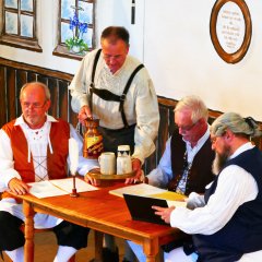 Besprechung mit dem Bürgermeister.