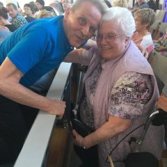 Annemarie Lange spielte vor 50 Jahren die Malwine und Albert Wenzel verkörperte vor 50 Jahren den Ortsdiener Georg Gonnermann.