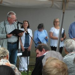 Der Gottesdienstausschuss v.l.n.r. Bernd Althans, Andreas Beine (Verdeckt), Ute Jäger, Elke Herwig, Sylvia Eckel und Thorsten Wagner.
