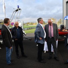  (v.l.n.r.) Jochen Pschibul, BSA; Kreisbeigeordneter Cono Morena; Bgm. Dieter Lengemann Fuldabrück, Bürgermeister Uwe Jäger, Carsten Marth.