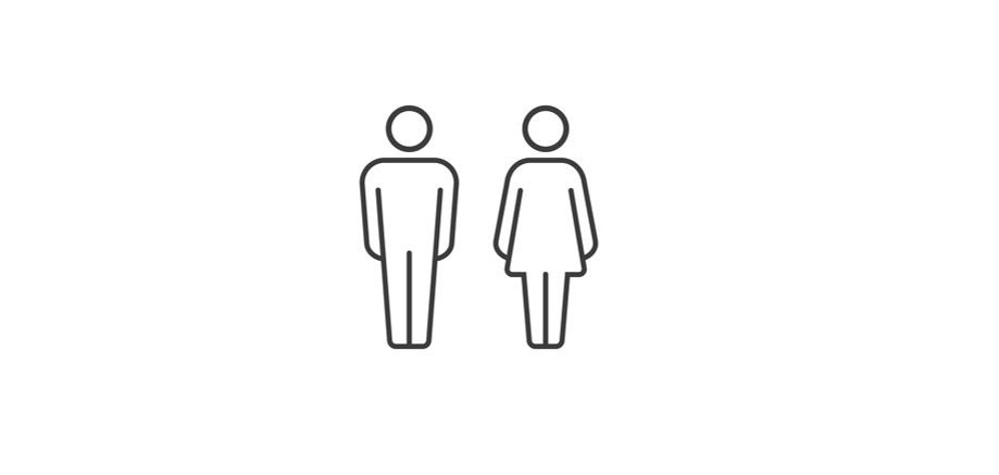 Icon M/W für Toilette.