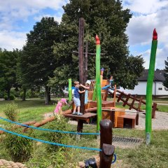 Das Piratenschiff auf dem Spielplatz Karlsbader Straße.