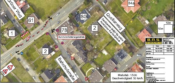 Halbseitige Sperrung der Hauptstraße (Höhe Waldauer Weg/Bahnhofstraße) vom 24.08. bis 07.09.2020.