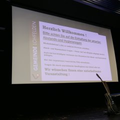 Auf die aktuellen Hygiene-Regeln wurde zu Beginn der Veranstaltung nochmals hingewiesen.