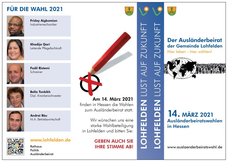 Flyer Ausländerbeiratswahl 2021