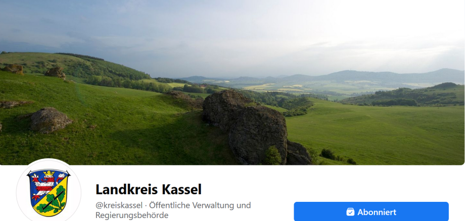 Der Landkreis Kassel ist seit 01.04.2021 auch bei Facebook aktiv.