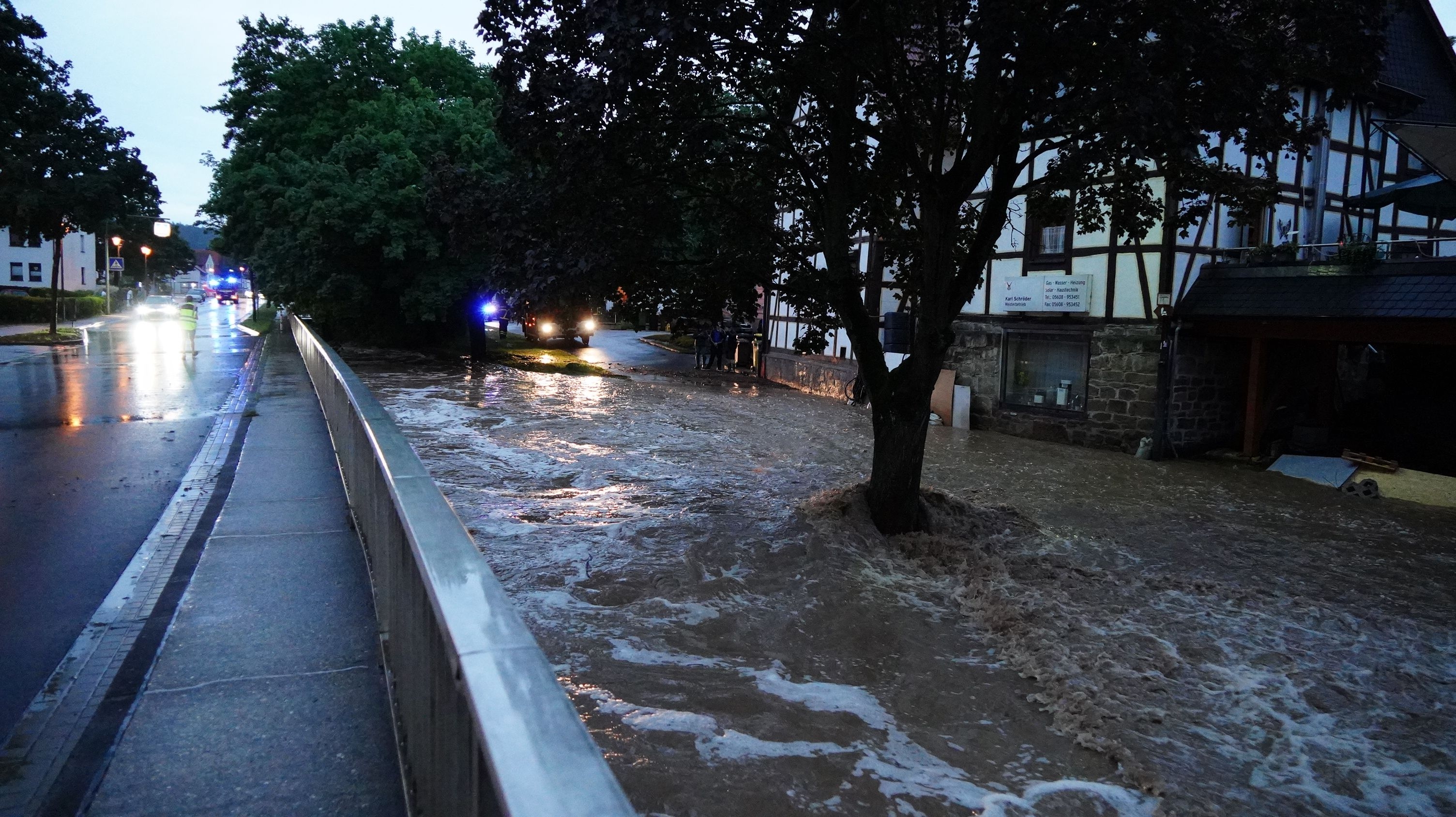 In der Brunnenstraße wurden Keller überflutet.