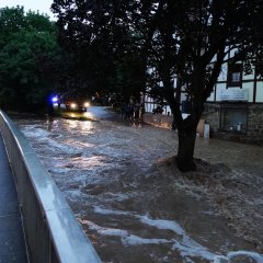 In der Brunnenstraße wurden Keller überflutet.