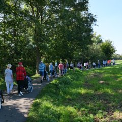 Bei schönstem Sonnenschein ging es für die Teilnehmenden am 08.09. gut gelaunt am Wahlebach entlang.  