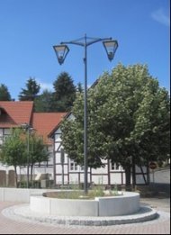 Historische Straßenlaterne in Lohfelden.