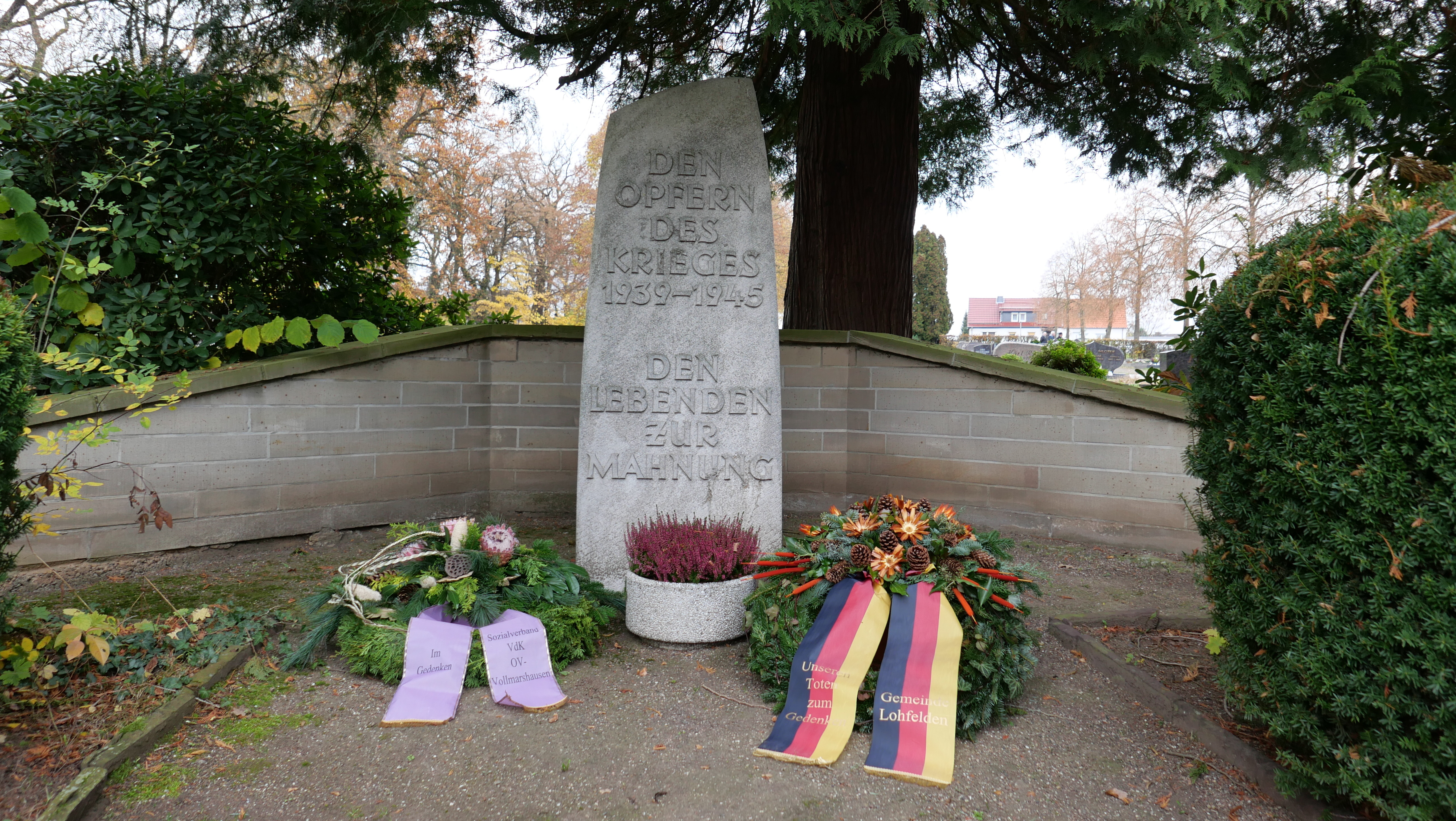 Volkstrauertrag am 14. November 2021 im Andenken an die Opfer von Krieg und Gewalt.