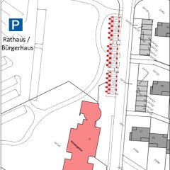 Sperrung der öffentlichen Parkplätze am Beginn des Quellenweges