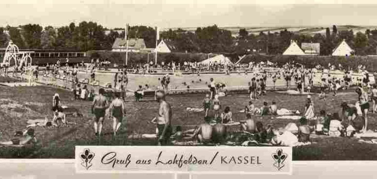 Postkarte Lohfeldener Schwimmbad