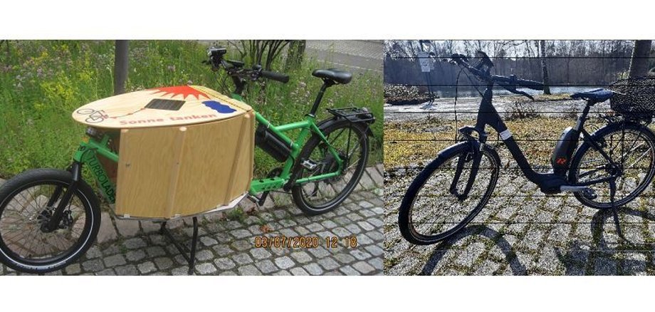 Die beiden Pedelecs der Gemeinde Lohfelden, die zur Ausleihe bereitstehen.