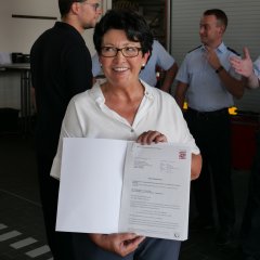 Erste Beigeordnete Bärbel Fehr freut sich über die finanzielle Zuwendung des Landes Hessen.