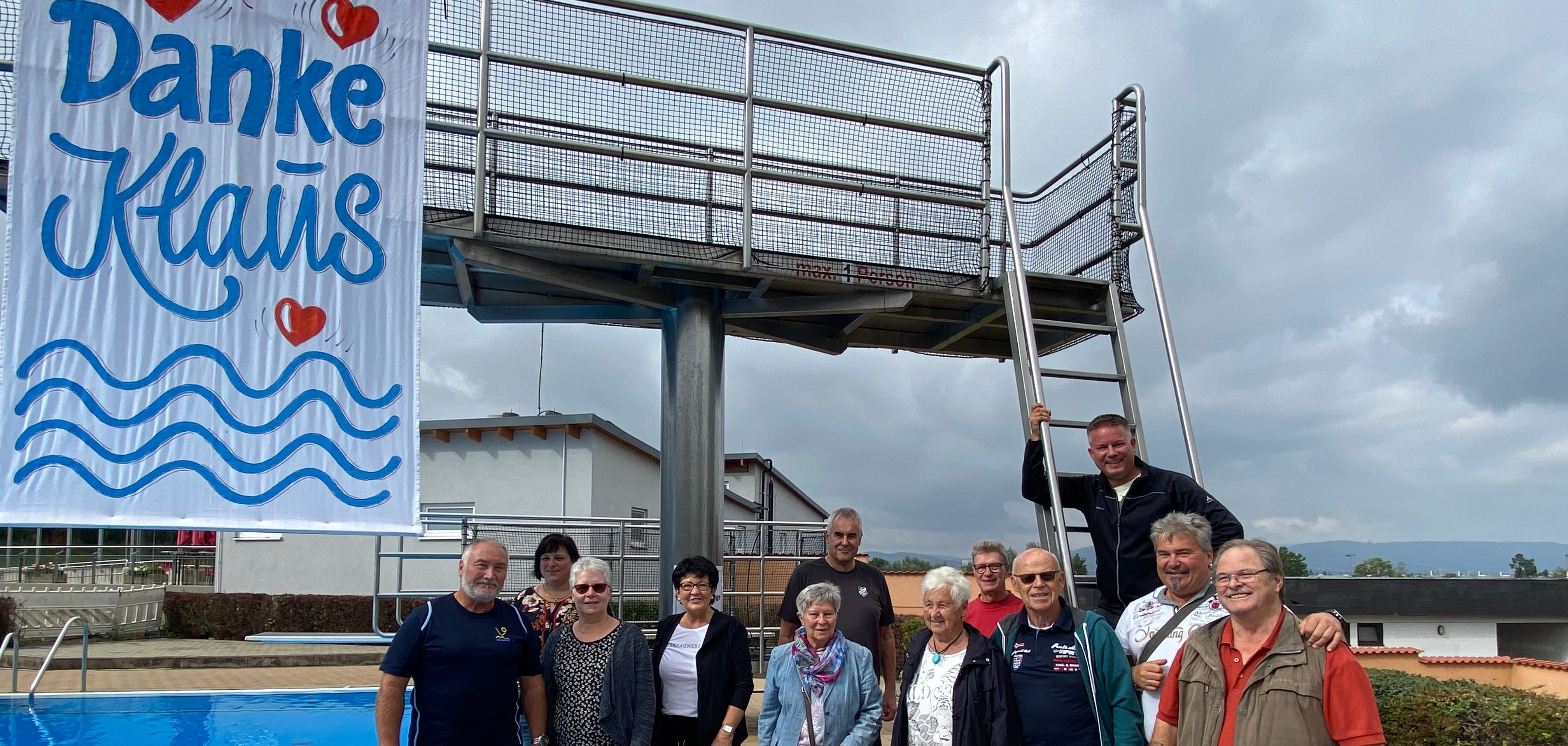 Abschiedsfoto am Sprungturm.