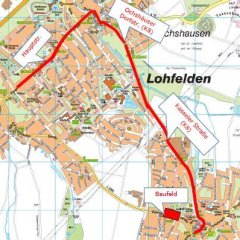 Umleitungsplan für die Vollsperrung der Vollmarshäuser Straße
