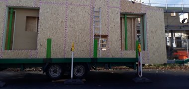 Das Obergeschoss der neuen Kita auf dem Weg nach Lohfelden.
