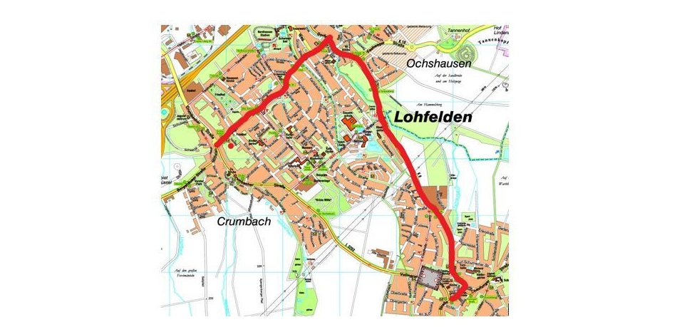 Umleitung wegen Vollsperrung Vollmarshäuser Straße