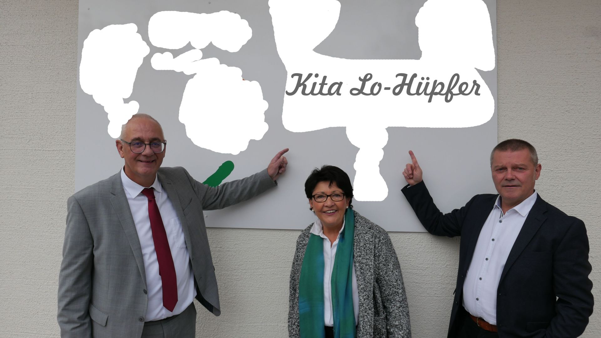 Erste Beigeordnete Bärbel Fehr, Gemeindevertretervorsitzender Norbert Thiele (r.) und Bürgermeister Uwe Jäger.