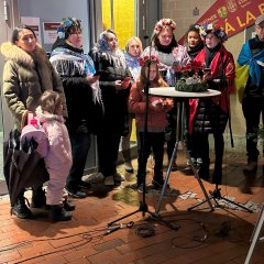 Der ukrainische Chor sang Weihnachtslieder aus der Heimat.