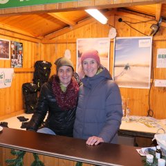 Die Partnerkommunen waren vertreten, Berg im Drautal hatte Speck, Hochprozentiges, Info-Material und Trekking-Equipment dabei.  