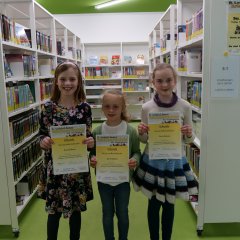 Die Gewinnerinnen aller drei Jahrgänge (v.l.n.r.): Nelly Witte, Luna Scholz und Kajsa Driesen.