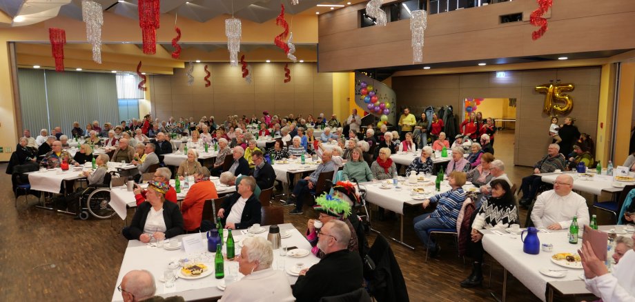 Die rund 250 Gäste des Senioren Karnevals am 16. Februar.