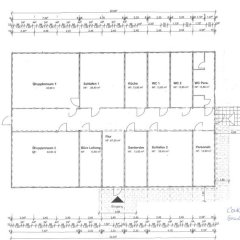 Plan Container-Anlage; Plan mit Maßen