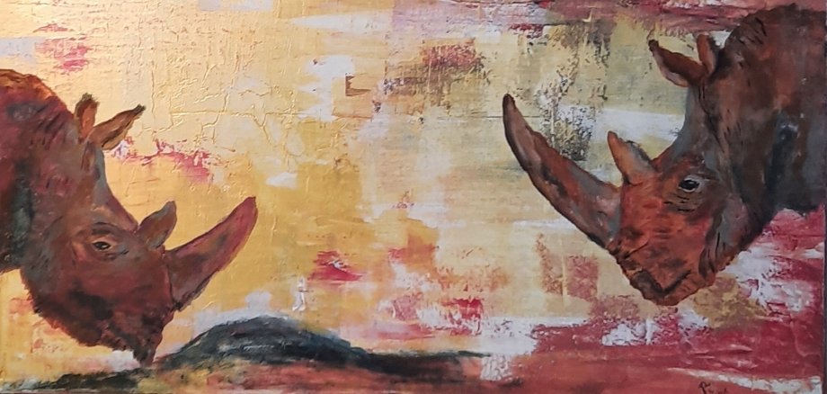 Bild mit zwei Nashörnern