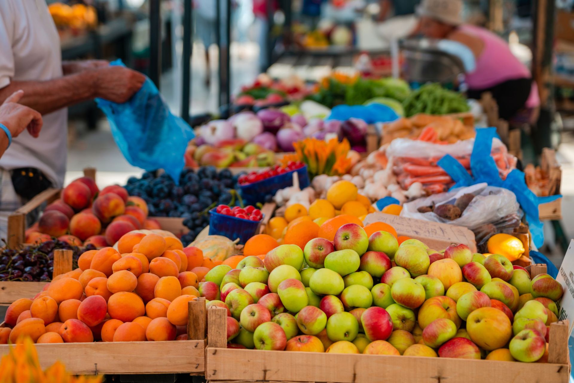 Nahaufnahme verschiedener Obstsorten