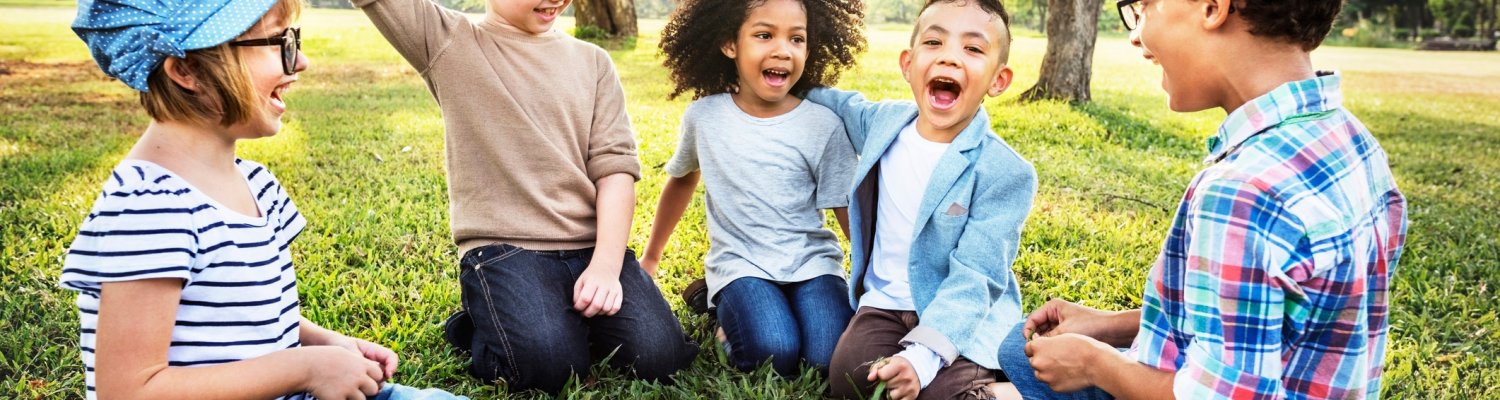 Happy kids in the park