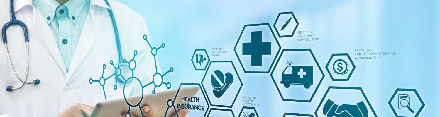 Doctor with Health Insurance Modern Interface Icon