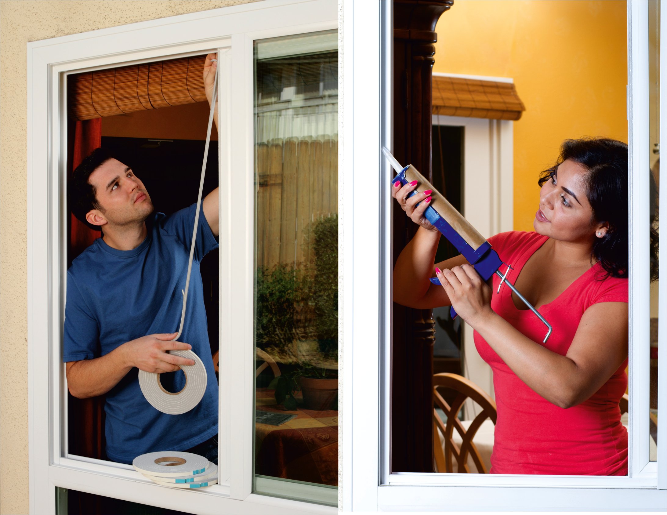 Fenster und Türen abdichten.