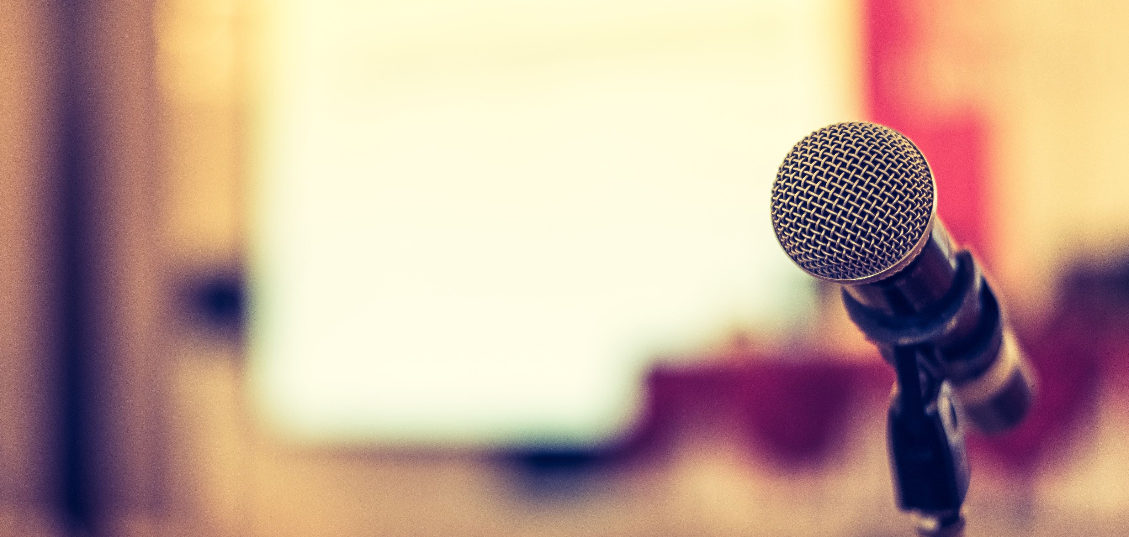 Micophon während einer Öffentlichen Versammlung.