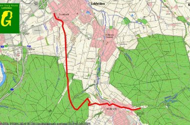 Grimmsteig-Route-Lohfelden - 7,5 Kilometer. Vom Löwenhof in Crumbach bis zum GrimmSteig an der Söhrekampfbahn in Wellerode. Markiert am 4. und 6.Mai 2024 durch Volker Wagner vom HWGHV-Gesamtverein im Auftrag der Gemeinde Lohfelden.