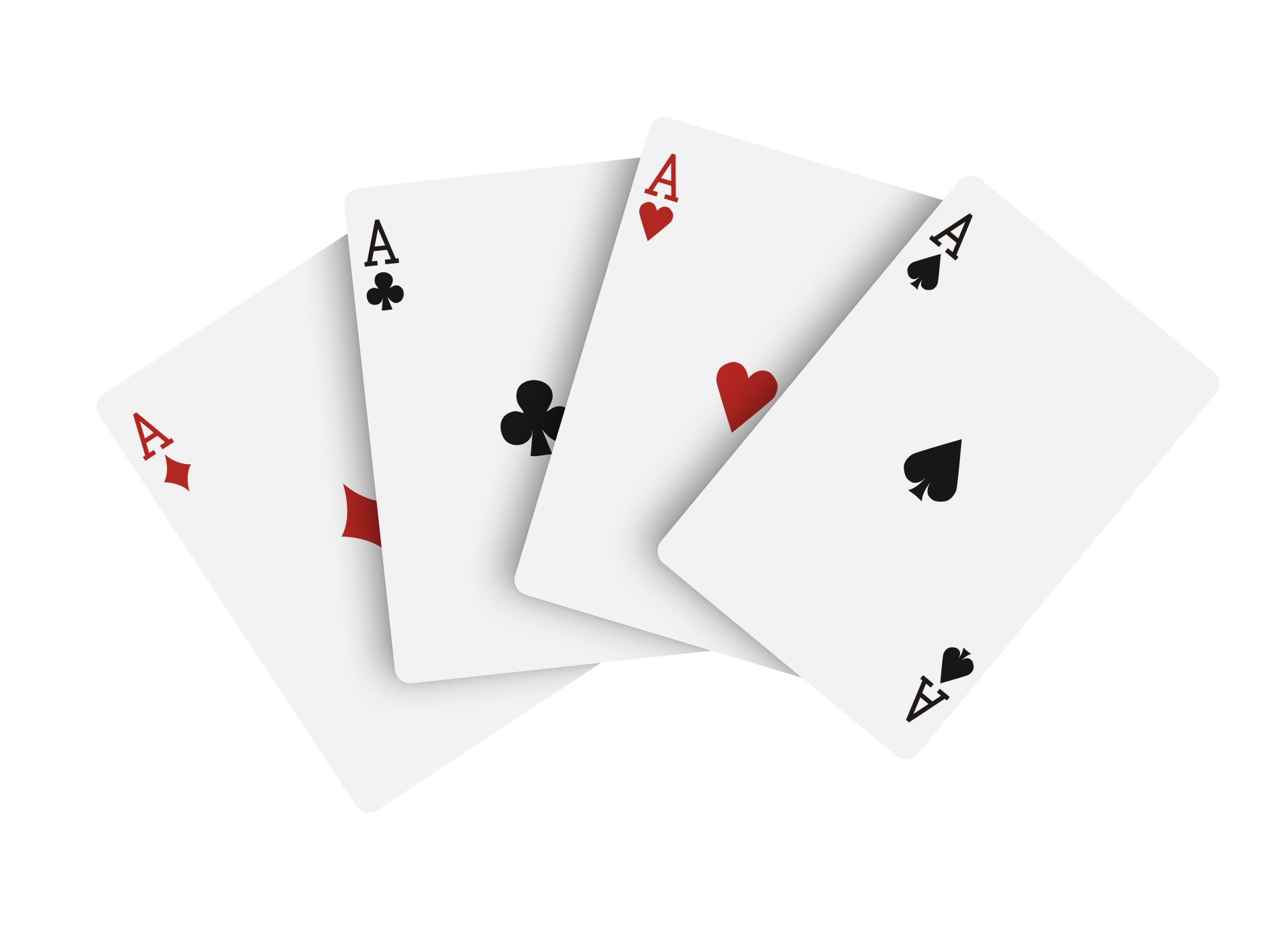 Four aces, playing cards Four aces, playing cards