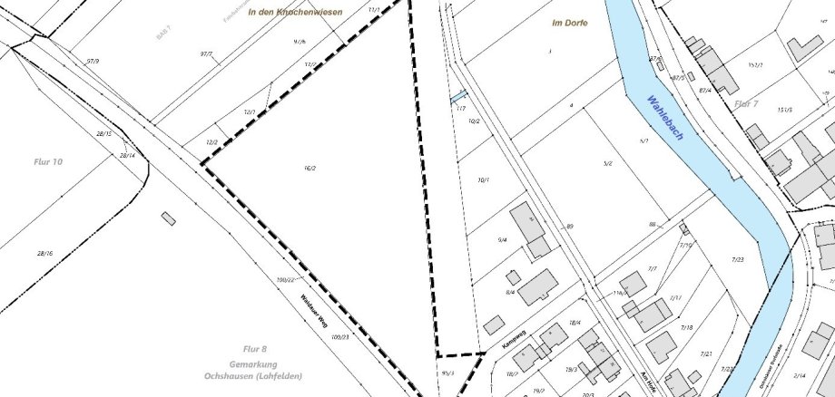 Geltungsbereich des vorhabenbezogenen Bebauungsplanes Nr. 62 „Wohnmobilstellplatz Waldauer Weg“ (ohne Maßstab)