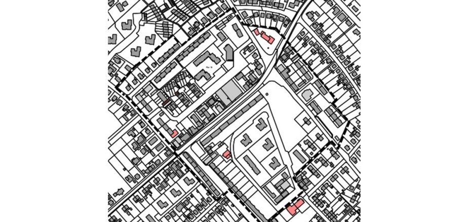 Geltungsbereich B-Plan Nr. 61 „Hauptstraße – zentraler Bereich“ (ohne Maßstab) Geltungsbereich B-Plan Nr. 61 „Hauptstraße – zentraler Bereich“ (ohne Maßstab)
