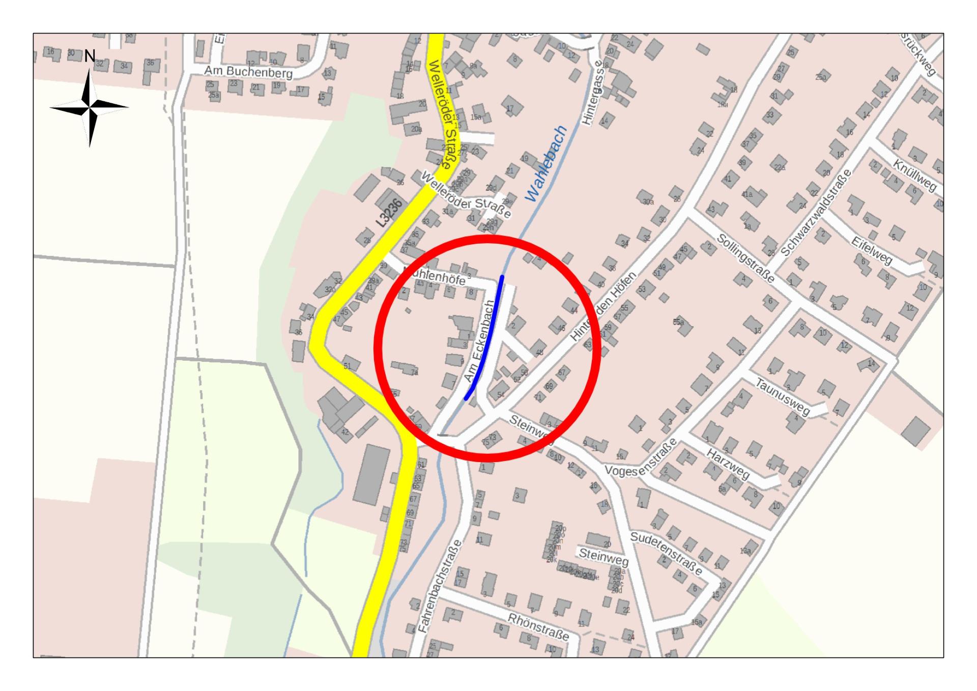 Übersichtslageplan Baustelle Eckenbach