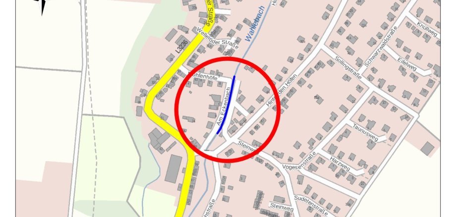 Übersichtslageplan Baustelle Eckenbach