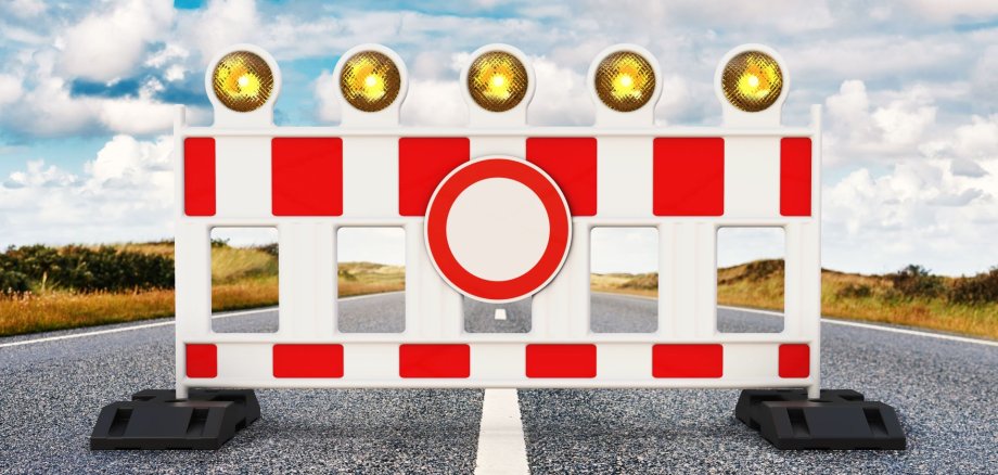 Vollsperrung Warnschild Vollsperrung Warnschild