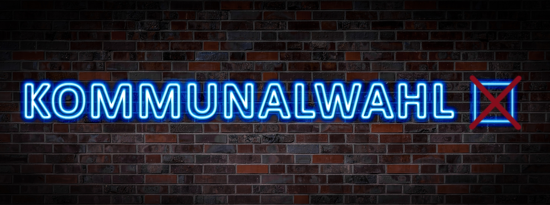 Neon sign with the German inscription for "local election" Neon sign with the German inscription for "local election"